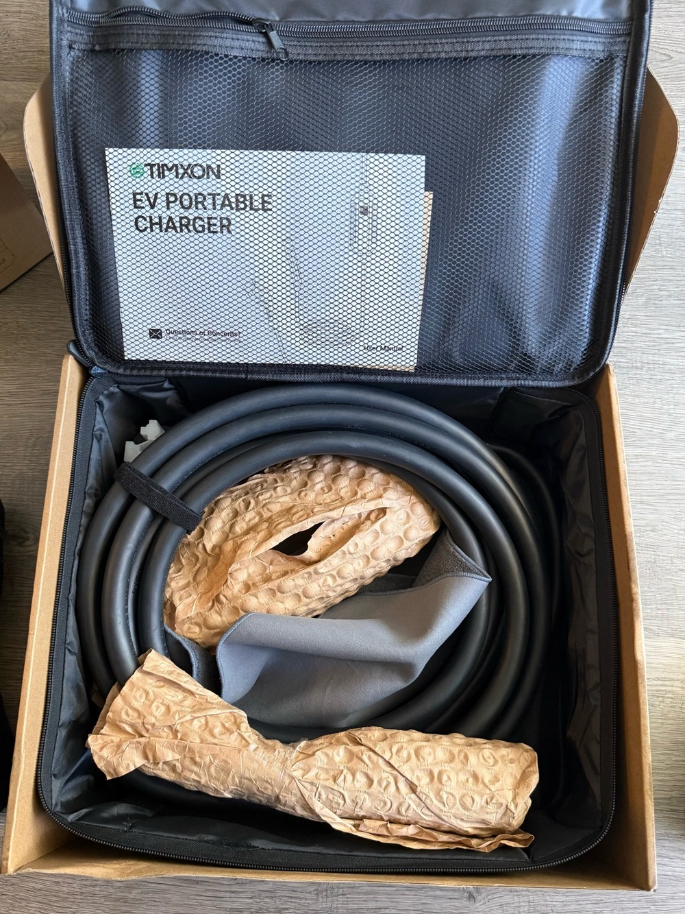 EV Portable Charger - Brown Cardboard Packaging - Picture 3 of 3
